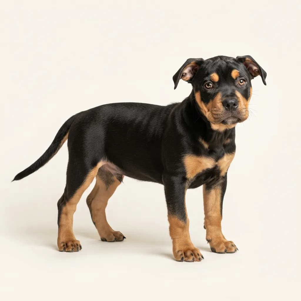 American Bully in Schwarz mit Loh — Fellfarbe und Aussehen