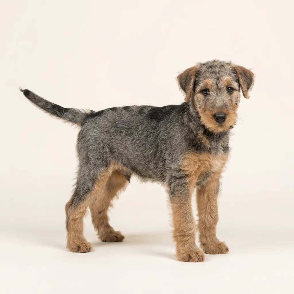 Airedale Terrier in Grizzle — Fellfarbe und Aussehen