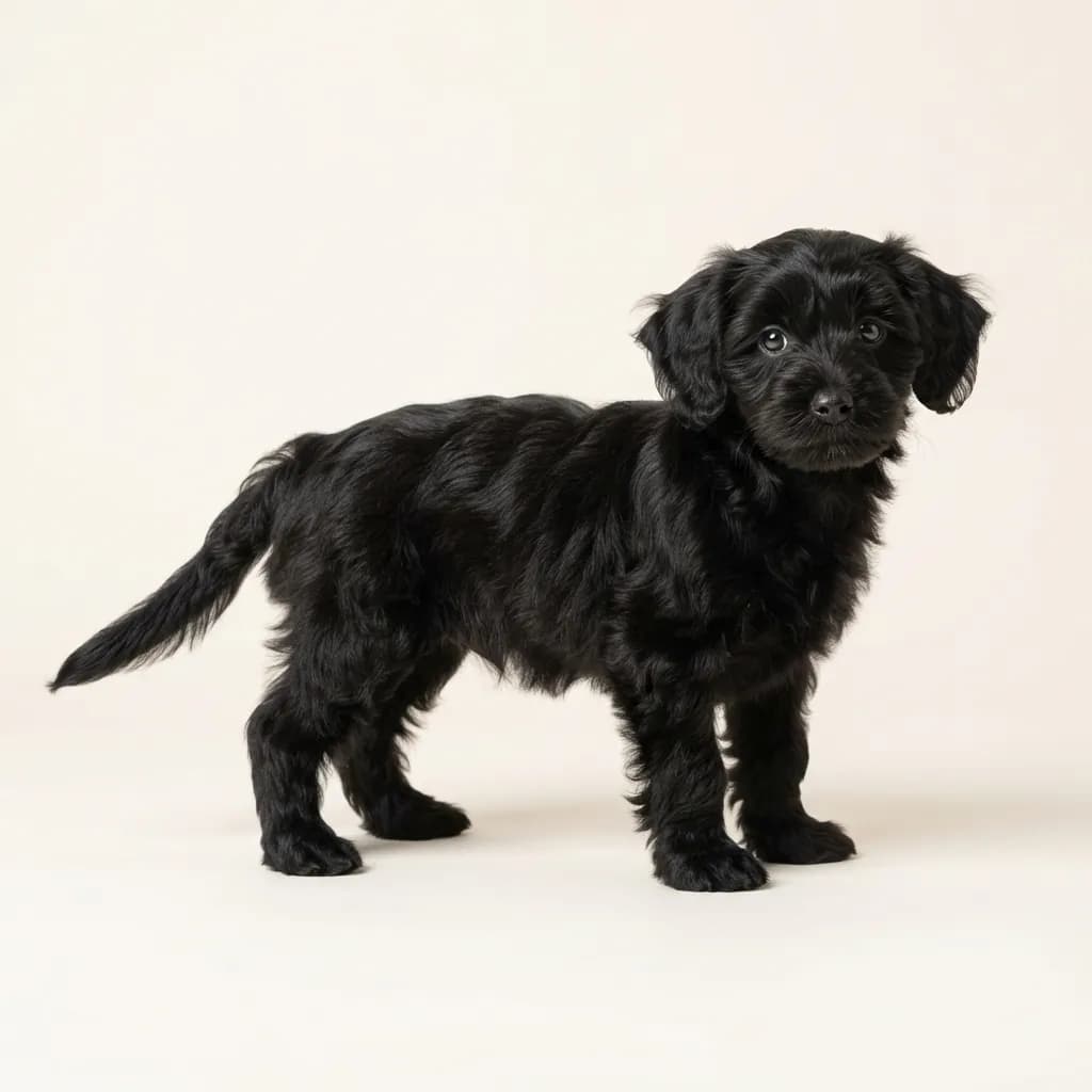 Black Yorkiepoo — coat colour and appearance