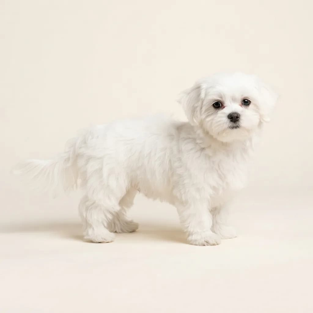 Shih Tzu in Weiß — Fellfarbe und Aussehen