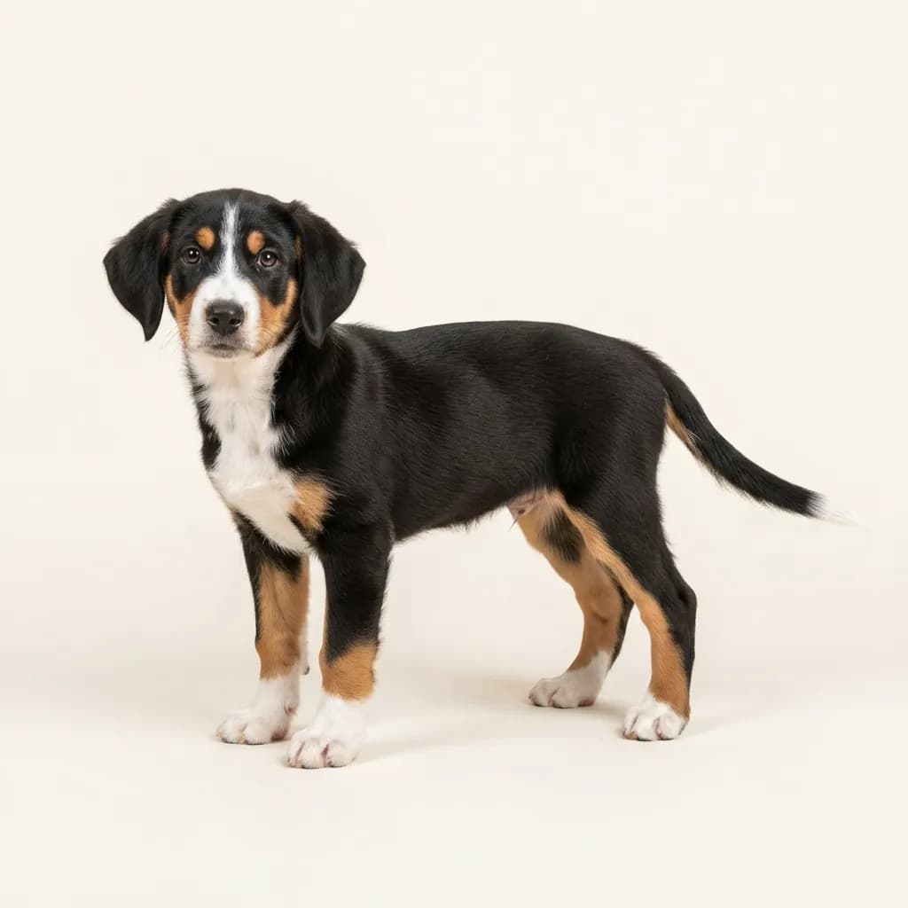 Tricolor Small Swiss Hound (Lucerne) — coat colour and appearance