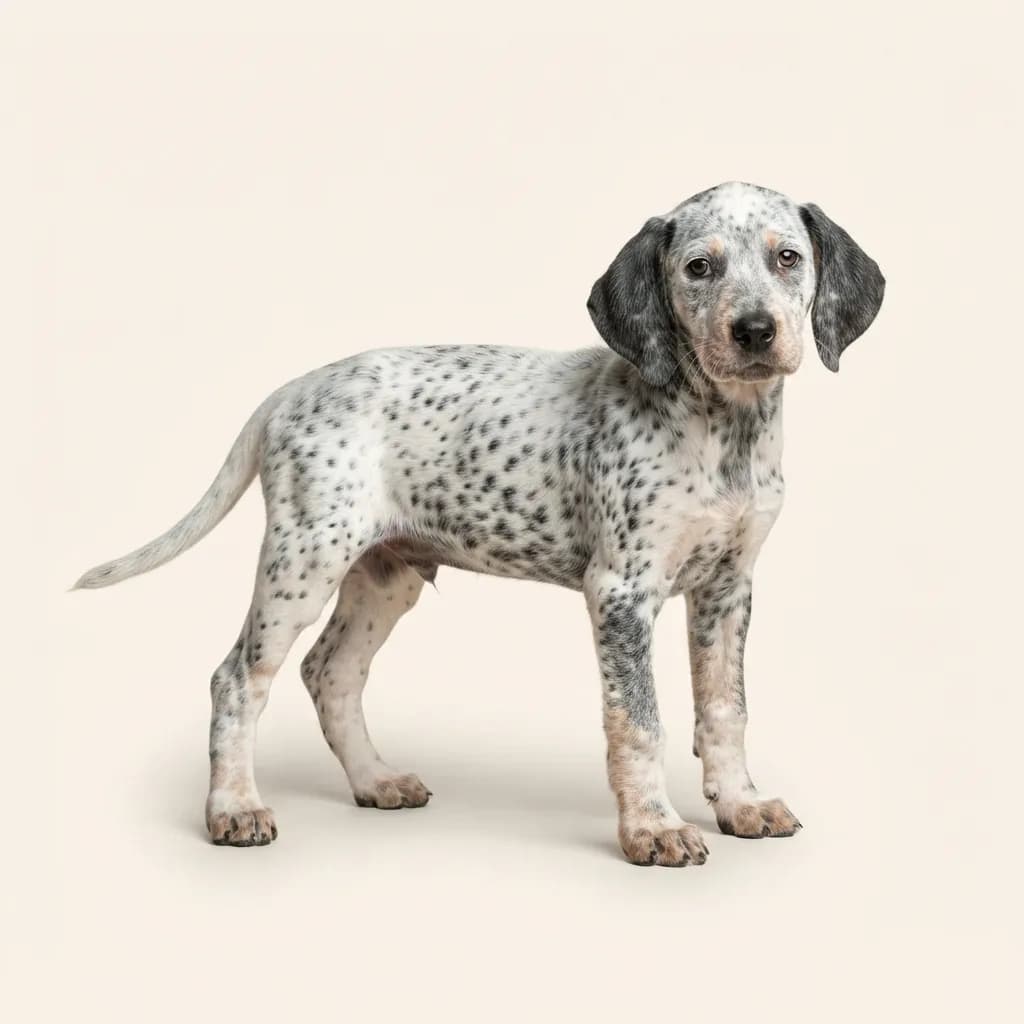 Bluetick Coonhound in Getupft — Fellfarbe und Aussehen