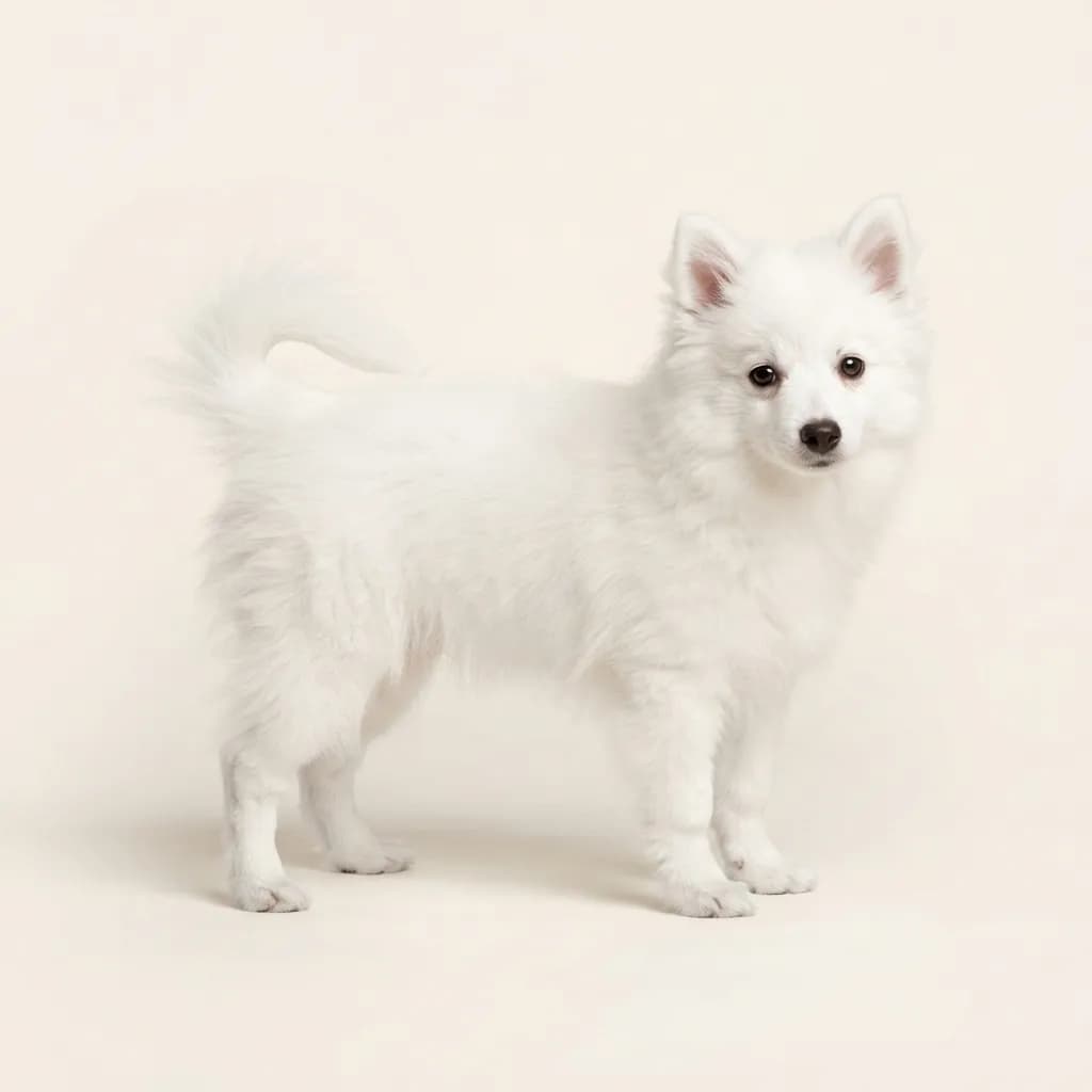 White Small Spitz — coat colour and appearance
