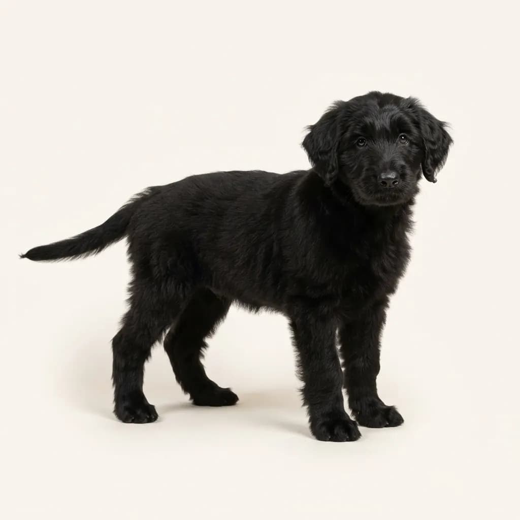 Berger de Brie (Briard) in Schwarz — Fellfarbe und Aussehen