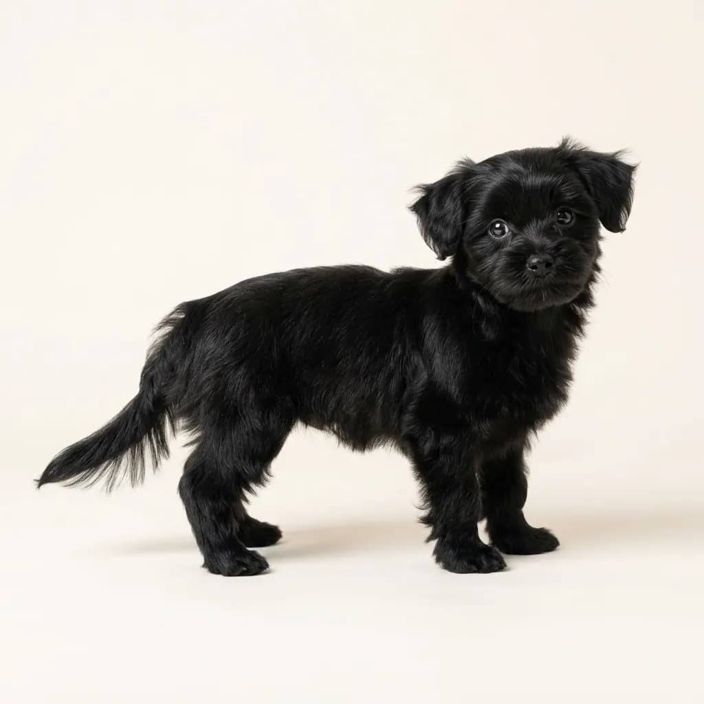 Morkie in Schwarz — Fellfarbe und Aussehen
