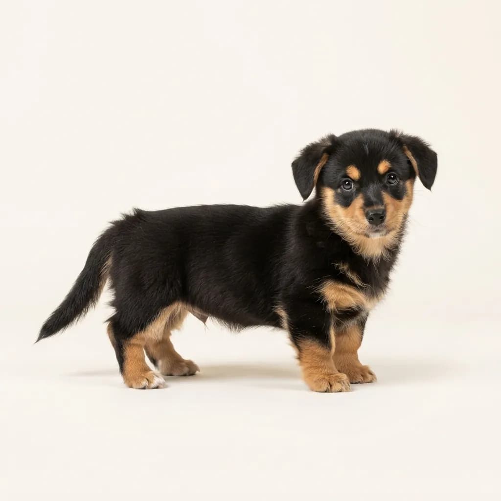 Black and tan Pembroke Welsh Corgi — coat colour and appearance