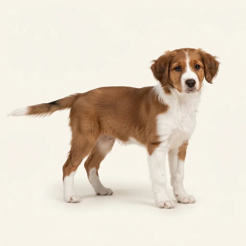 Brown and white Kromfohrländer — coat colour and appearance