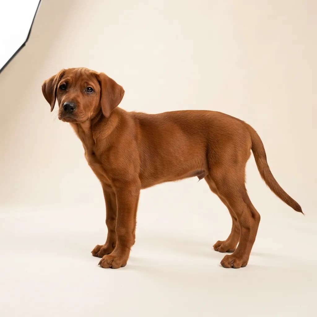 American Leopard Hound in Rot — Fellfarbe und Aussehen
