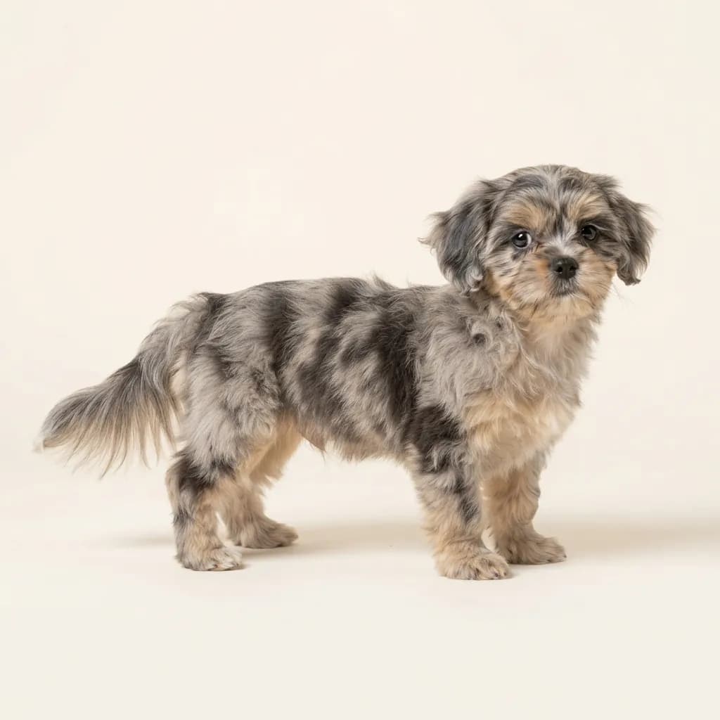 Shih Tzu in Merle (Tiger) — Fellfarbe und Aussehen