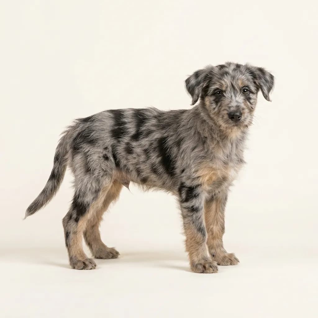 Merle Pyrenean Shepherd (Smooth-faced) — coat colour and appearance