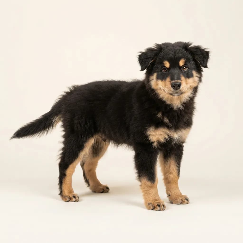 Schwedischer Lapphund in Schwarz mit Loh — Fellfarbe und Aussehen