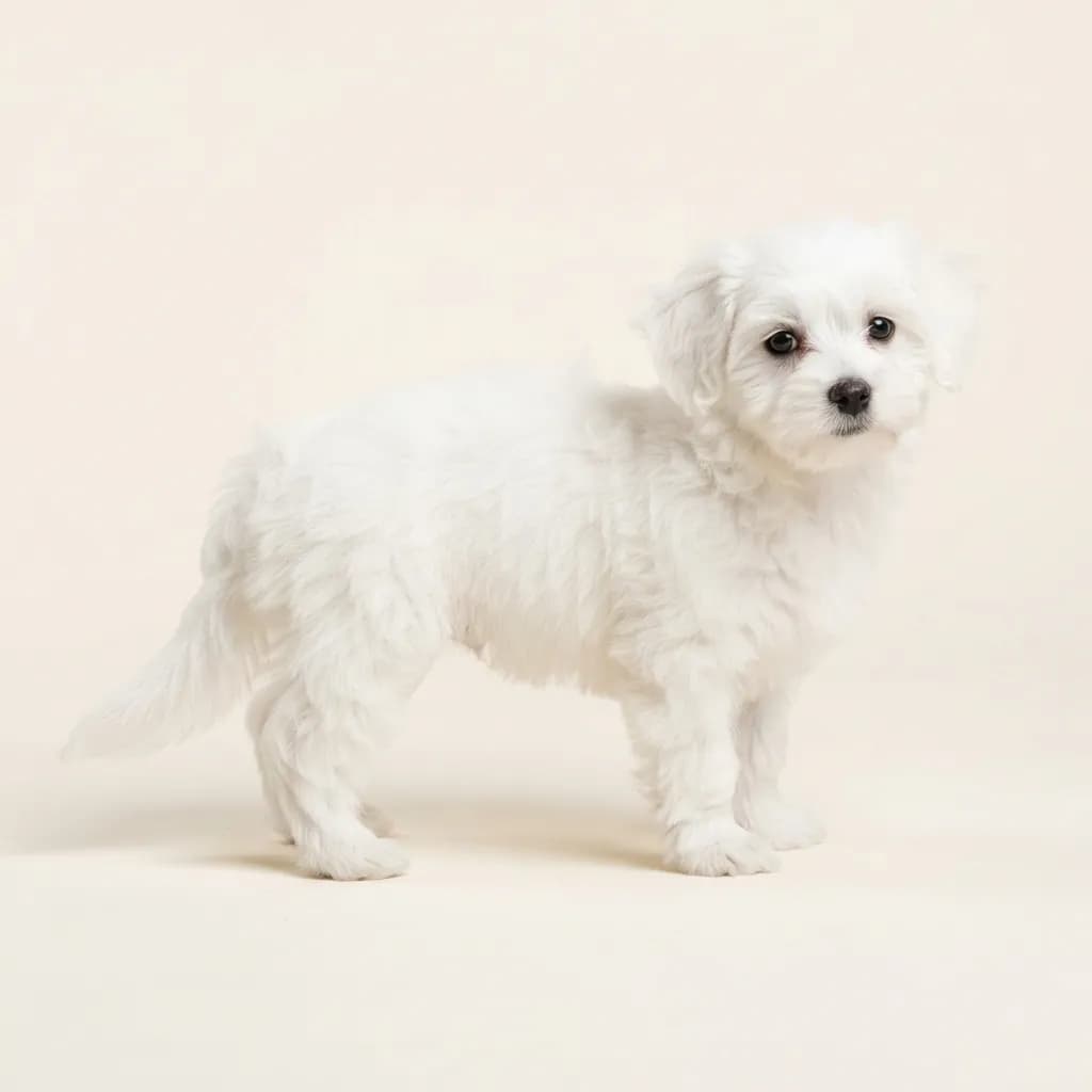 Pomapoo in Weiß — Fellfarbe und Aussehen