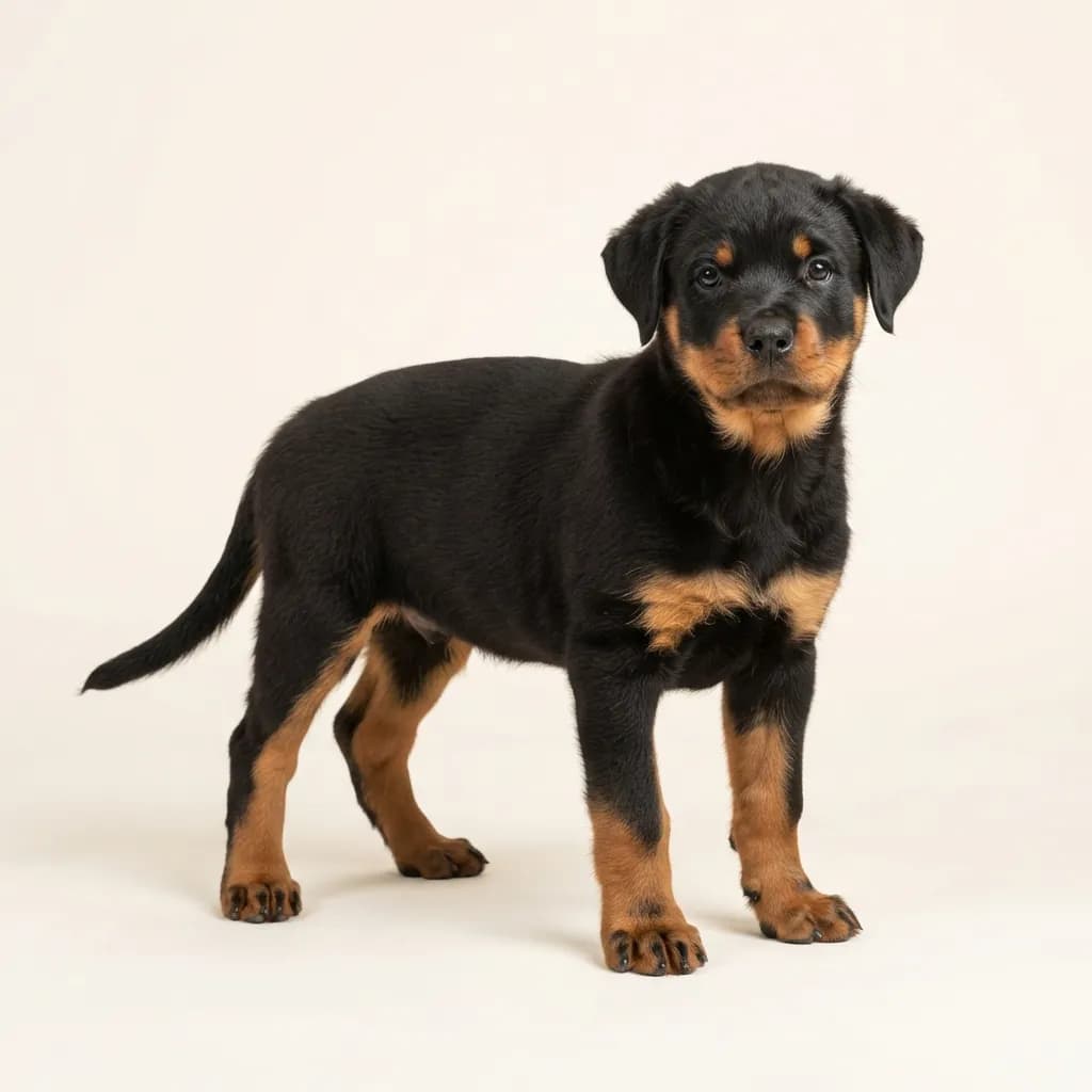 Black and tan Rottweiler — coat colour and appearance