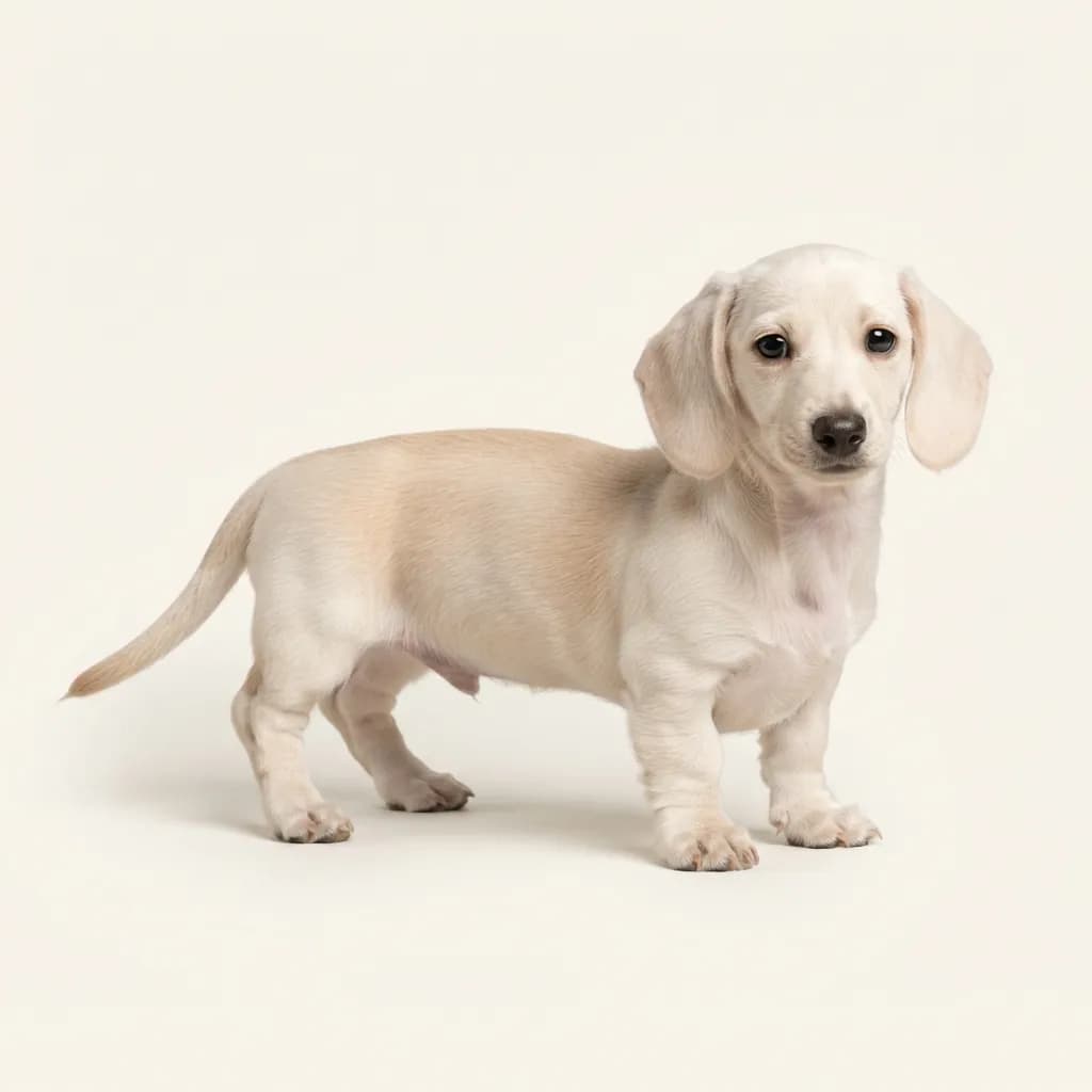 Cream Miniature Smooth-haired Dachshund — coat colour and appearance