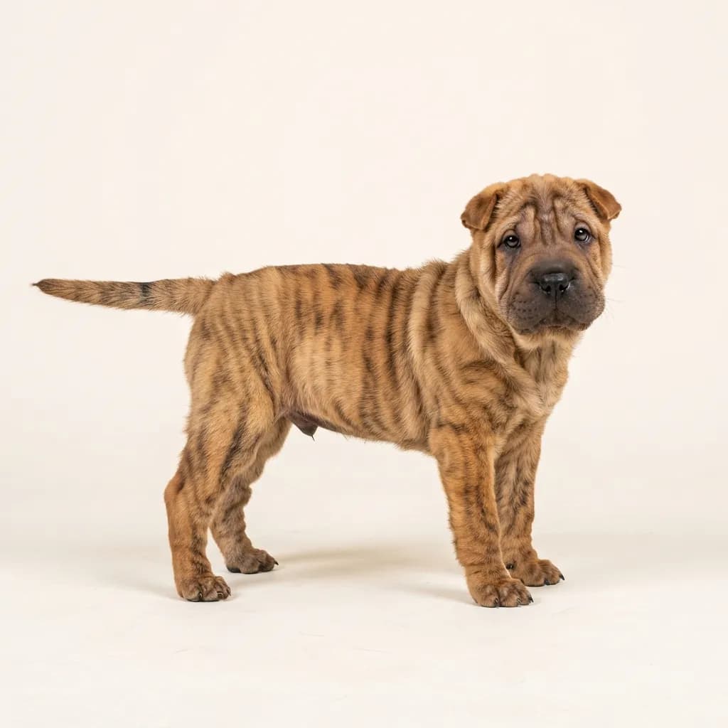 Shar Pei in Gestromt — Fellfarbe und Aussehen
