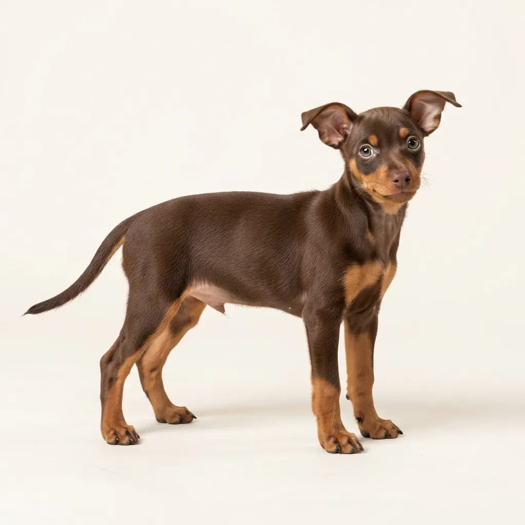 Prager Rattler in Braun mit Loh — Fellfarbe und Aussehen