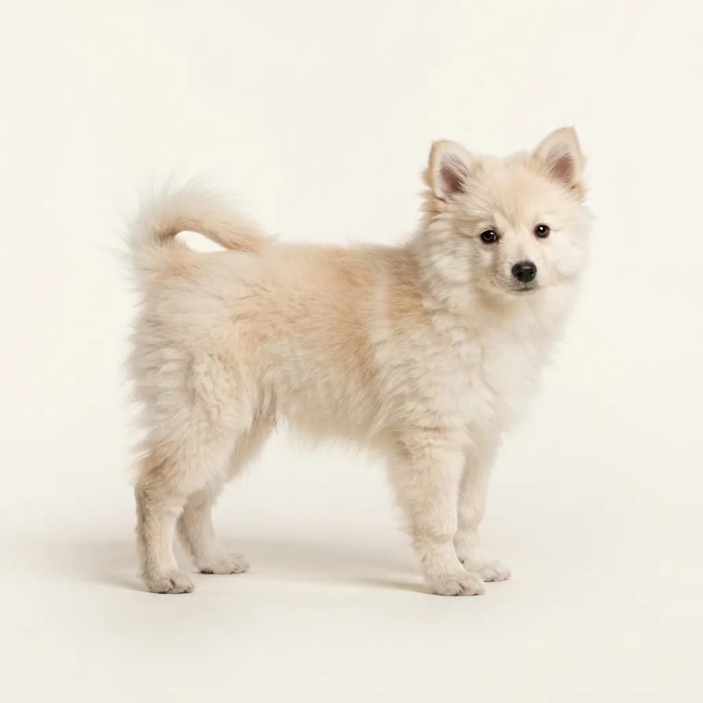Deutscher Spitz in Creme — Fellfarbe und Aussehen
