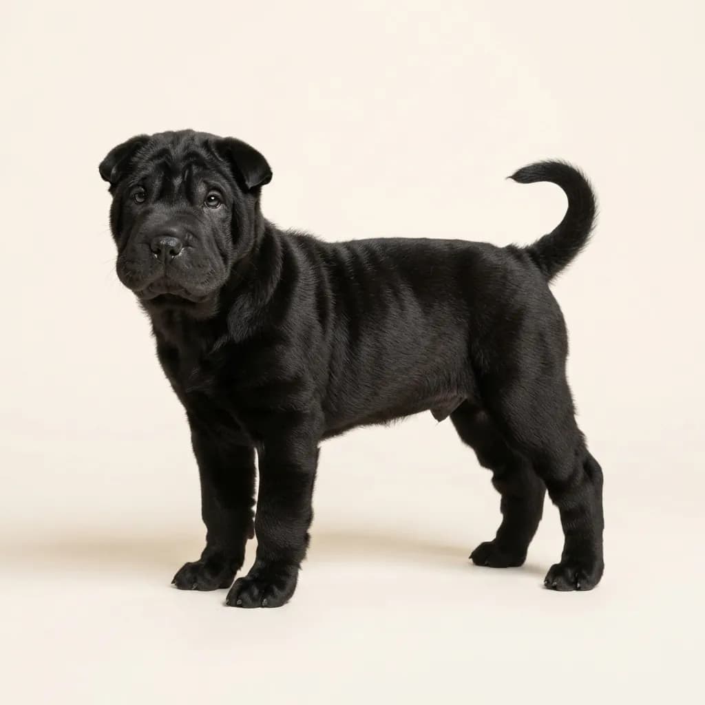 Shar Pei in Schwarz — Fellfarbe und Aussehen