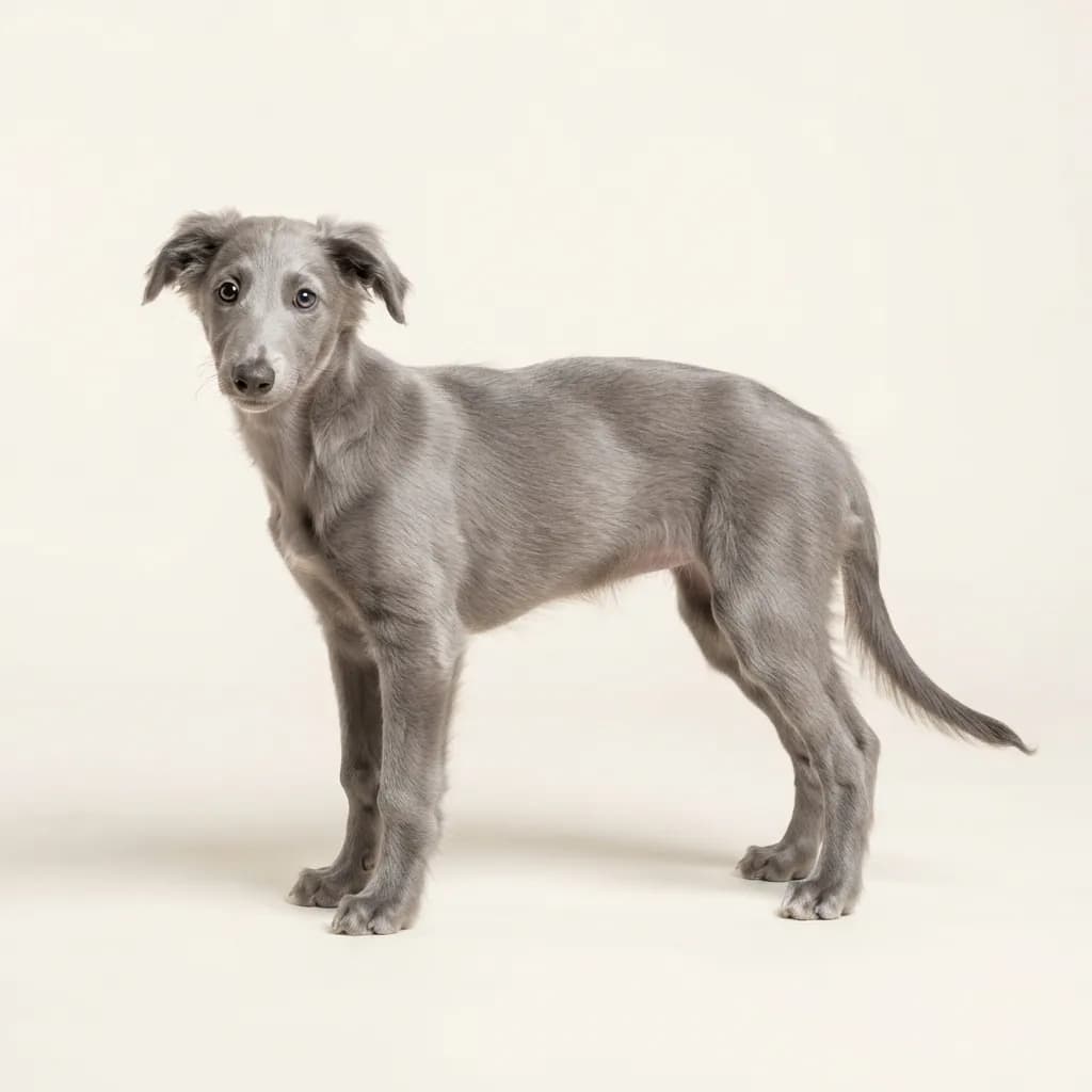 Silken Windhound in Silber — Fellfarbe und Aussehen