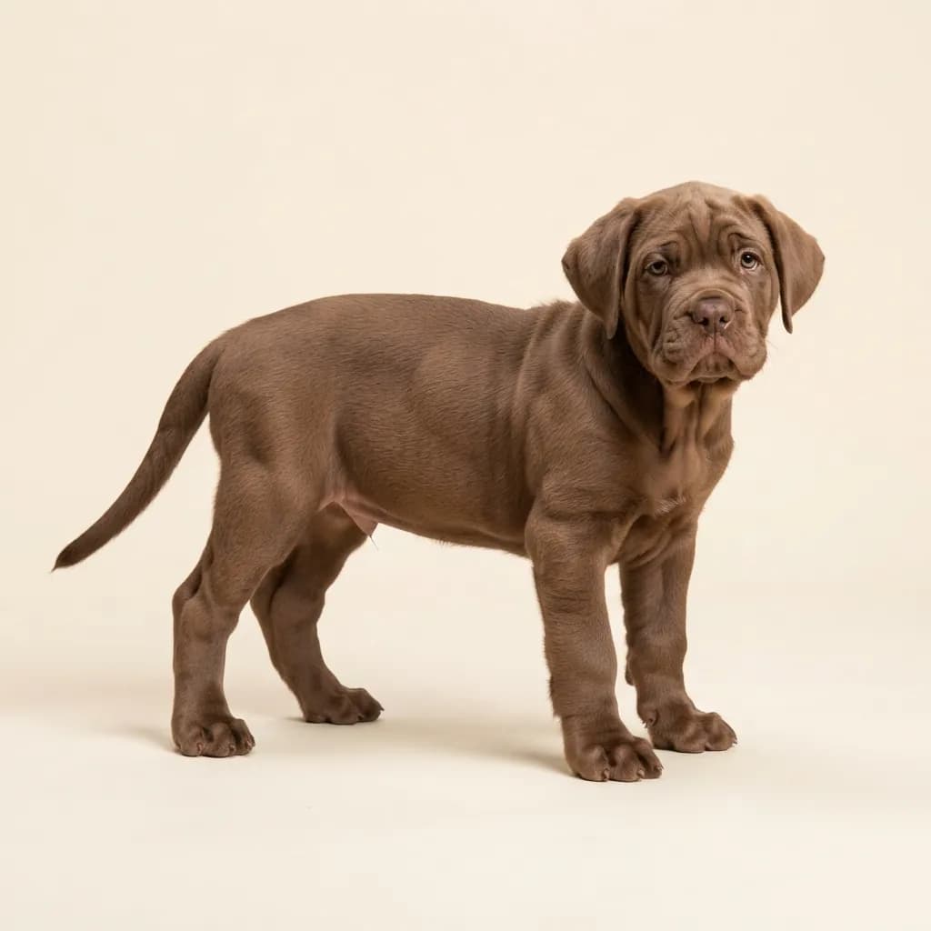Mastino Napoletano in Braun — Fellfarbe und Aussehen