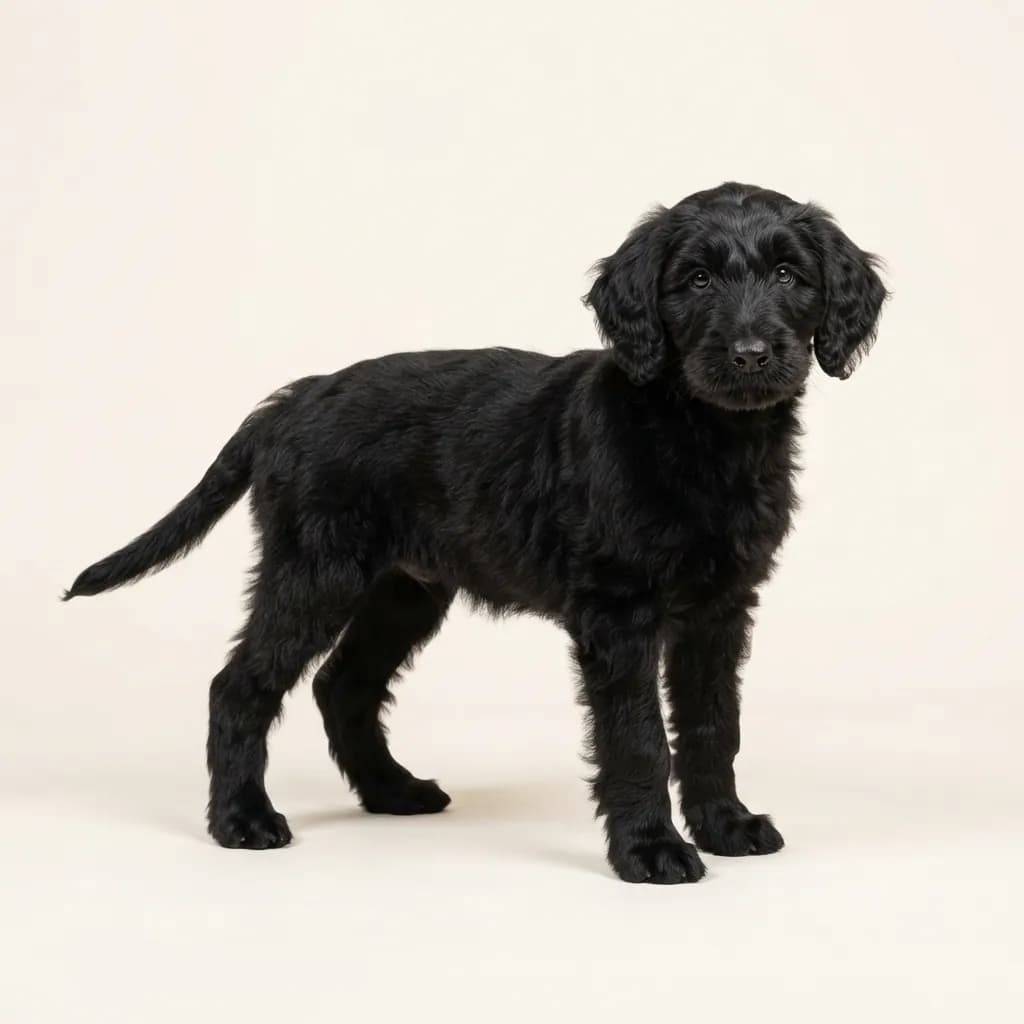 Black Australian Labradoodle — coat colour and appearance