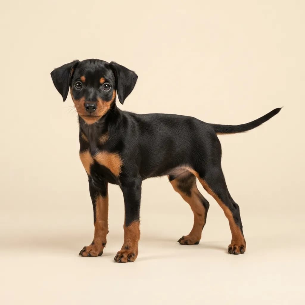 Black and tan English Toy Terrier (Black and Tan) — coat colour and appearance