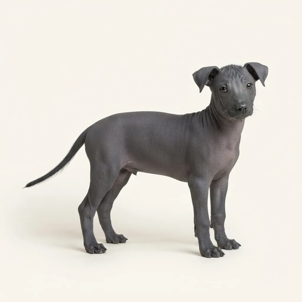 Perro sin Pelo del Peru in Blau — Fellfarbe und Aussehen
