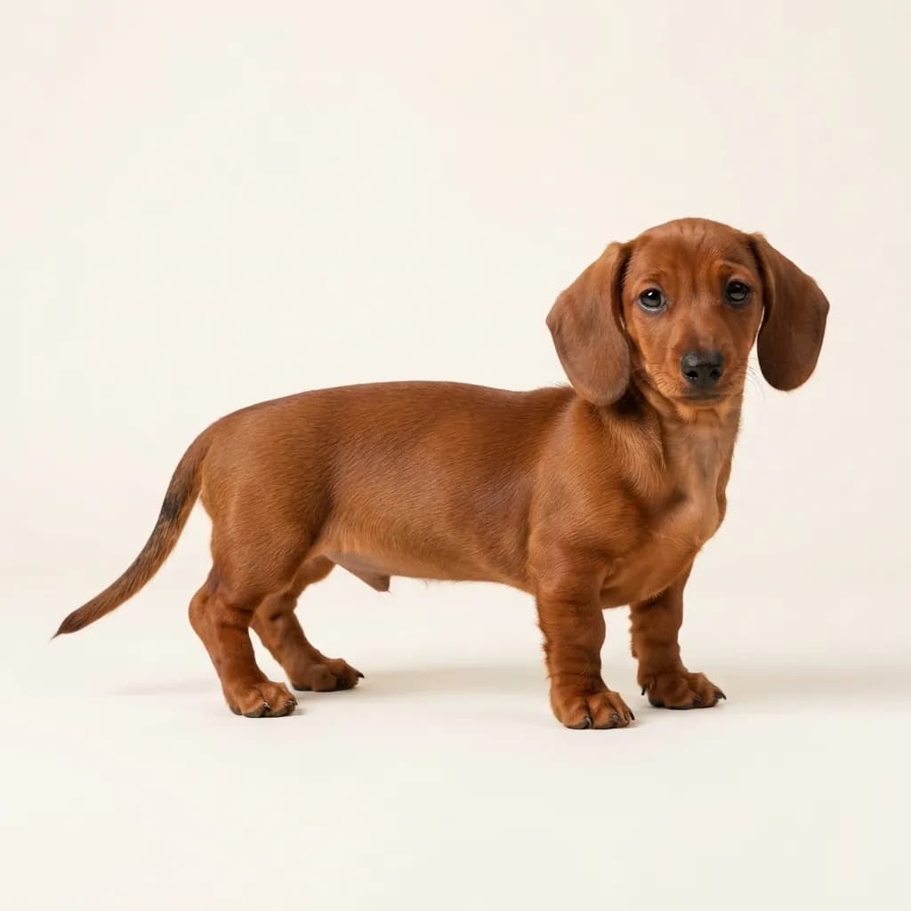 Red Miniature Smooth-haired Dachshund — coat colour and appearance