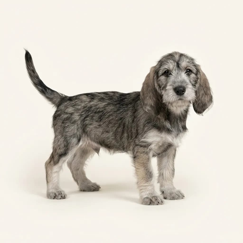 Wolf grey Grand Basset Griffon Vendéen — coat colour and appearance