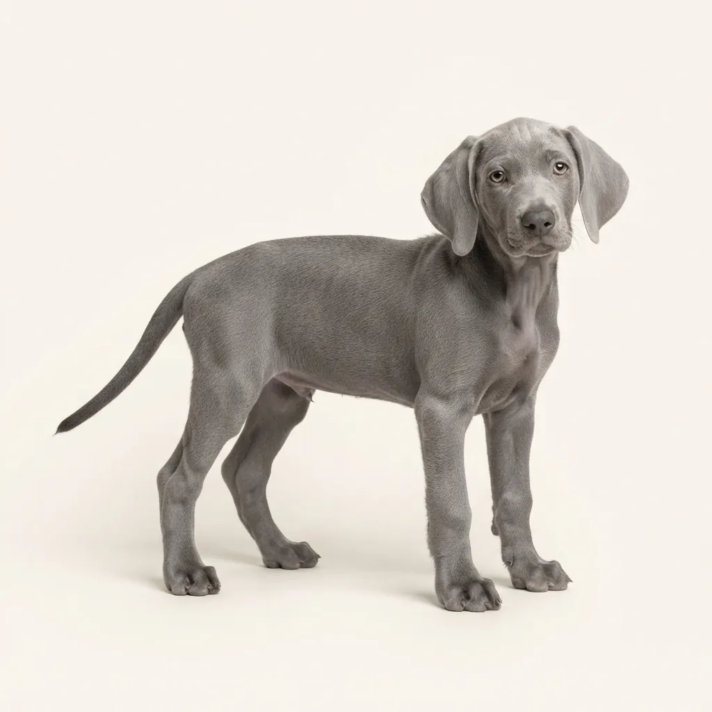 Weimaraner (kurzhaar) in Blau — Fellfarbe und Aussehen