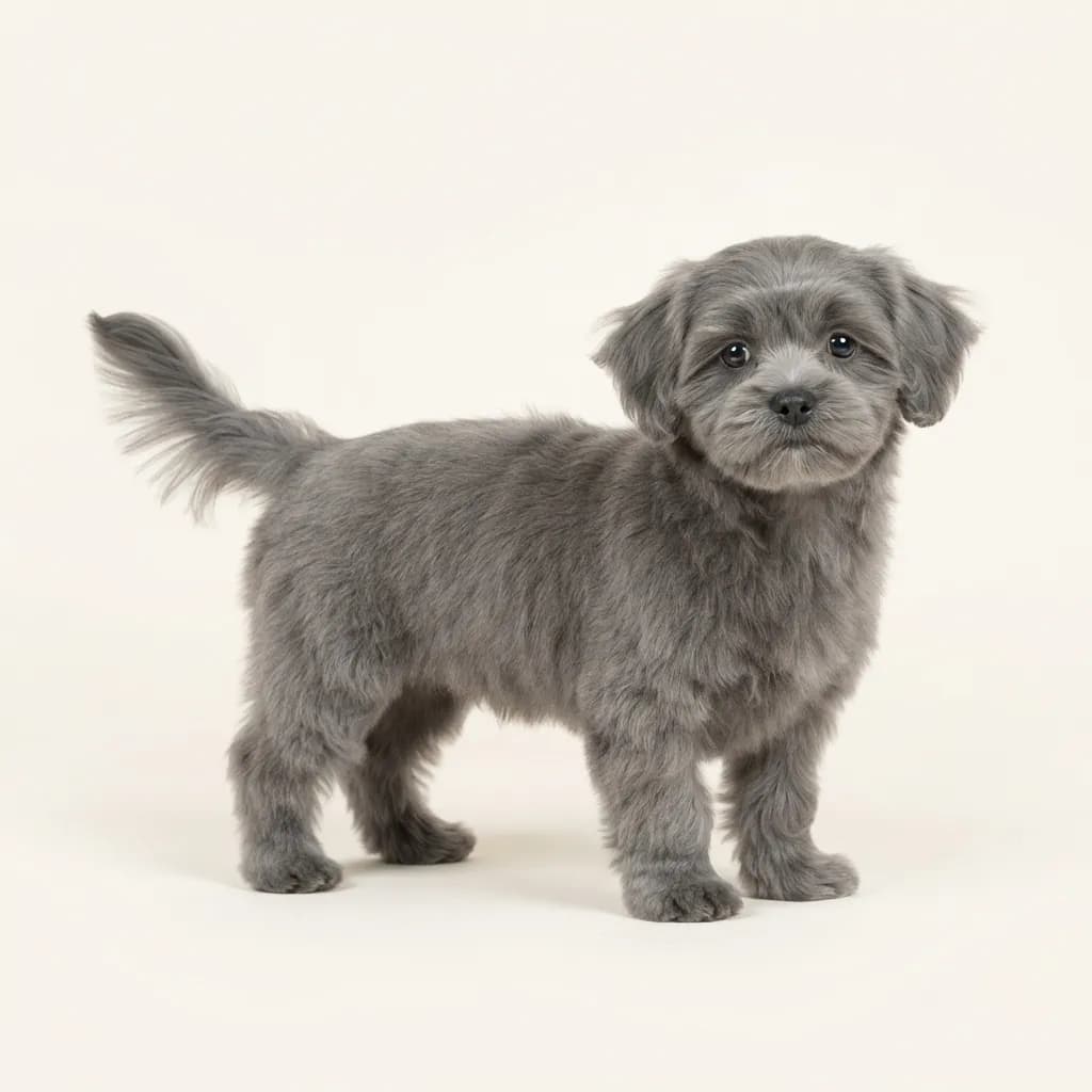 Lhasa Apso in Grau — Fellfarbe und Aussehen