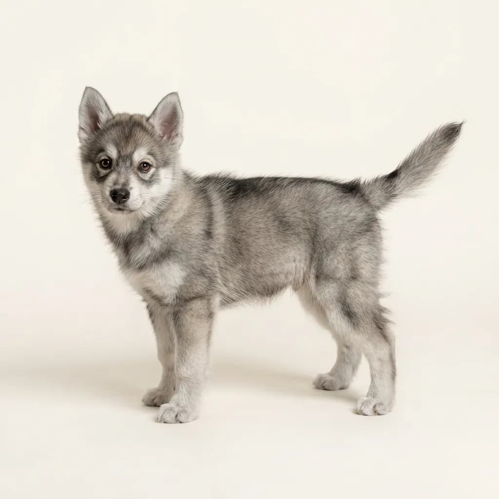 Wolf grey Pomsky — coat colour and appearance
