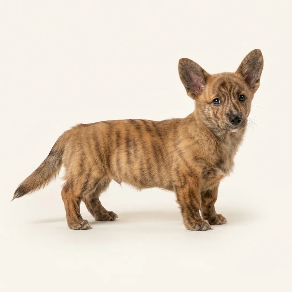 Brindle Pembroke Welsh Corgi — coat colour and appearance