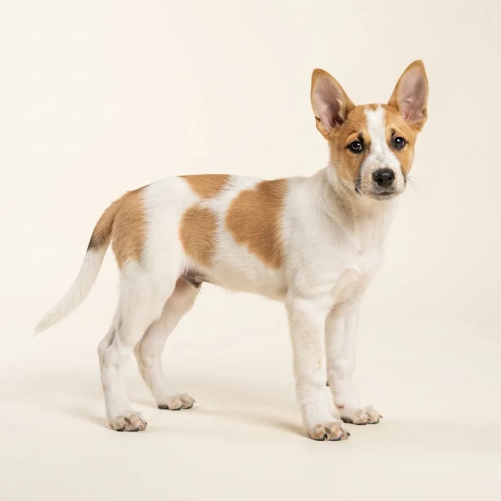 Carolina Dog in Gescheckt — Fellfarbe und Aussehen