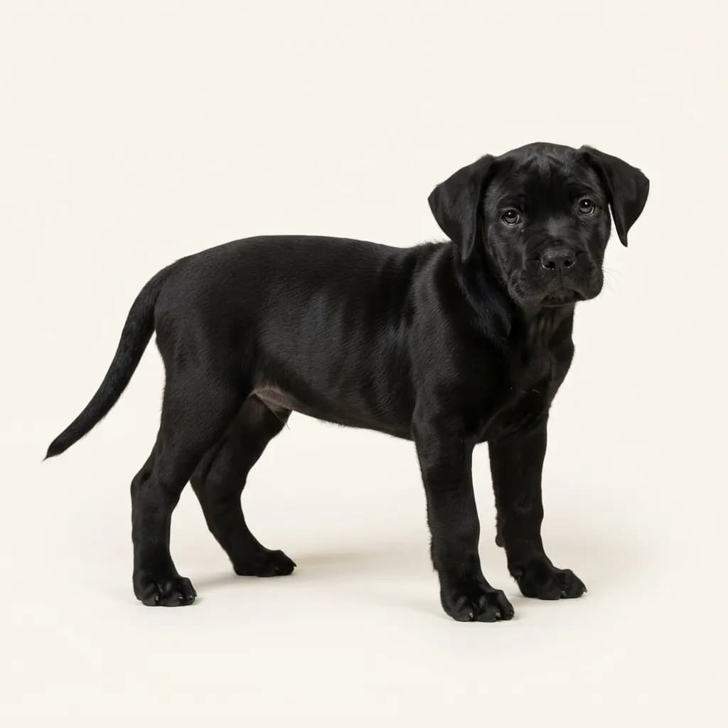 Perro Dogo Mallorquin (Mallorca-Dogge) in Schwarz — Fellfarbe und Aussehen