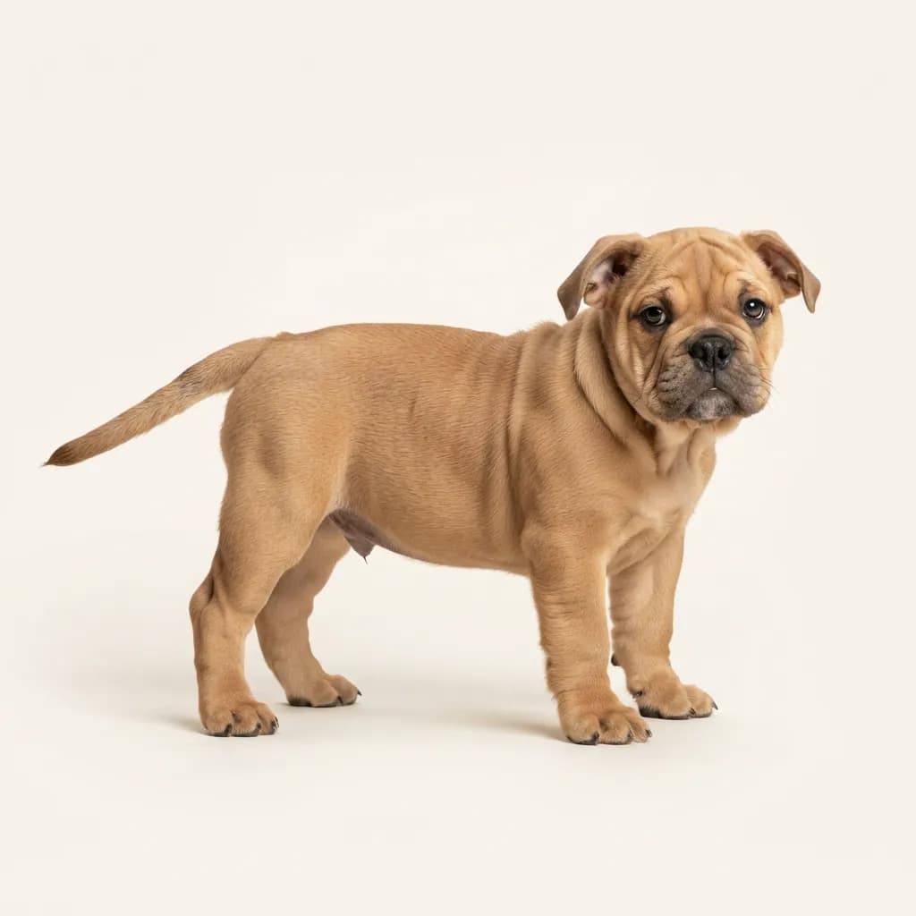 Englische Bulldogge in Falbfarben — Fellfarbe und Aussehen