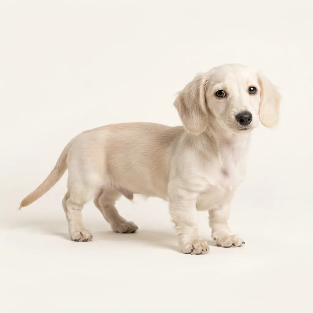 Zwergdackel in Creme — Fellfarbe und Aussehen