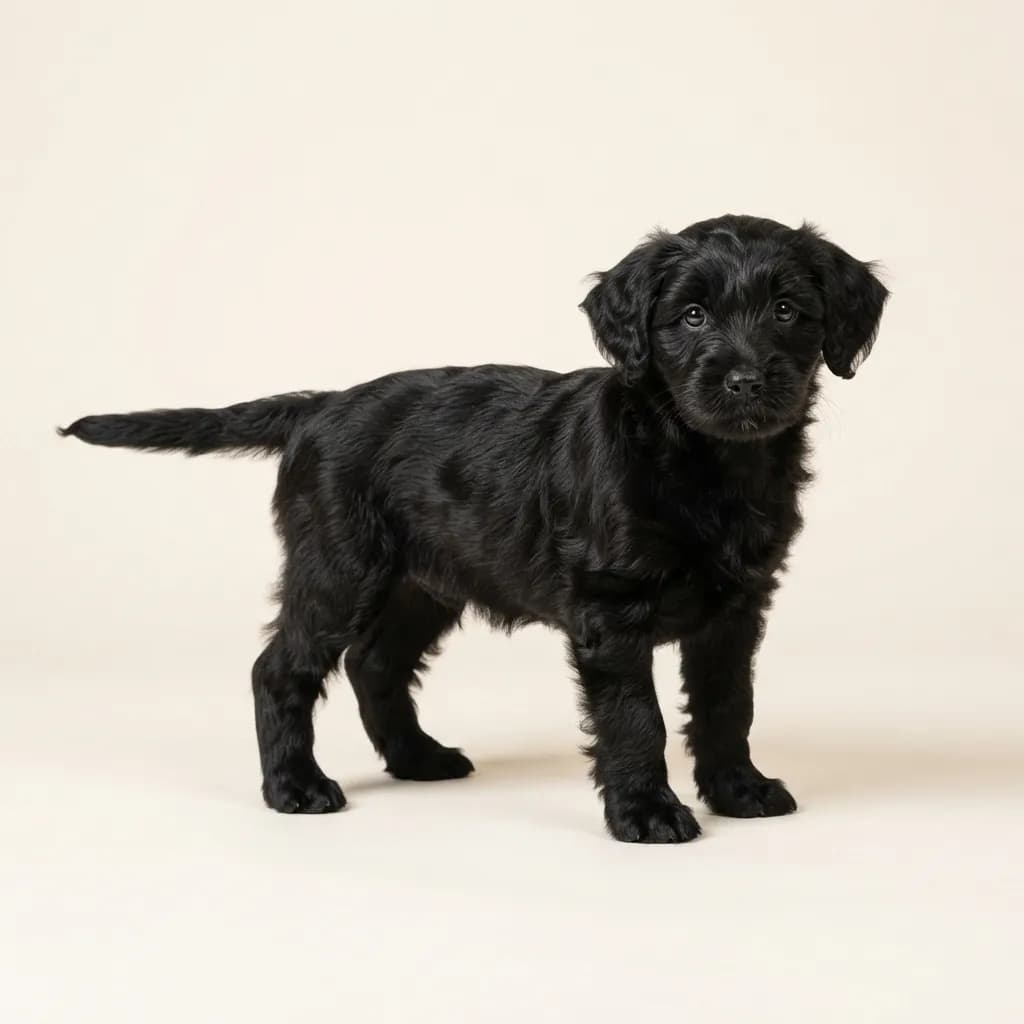 Jackapoo in Schwarz — Fellfarbe und Aussehen