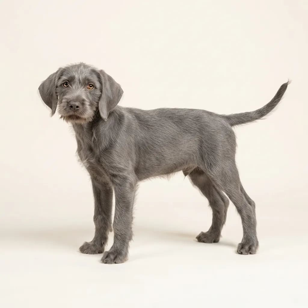 Grey Slovakian Rough-haired Pointer — coat colour and appearance