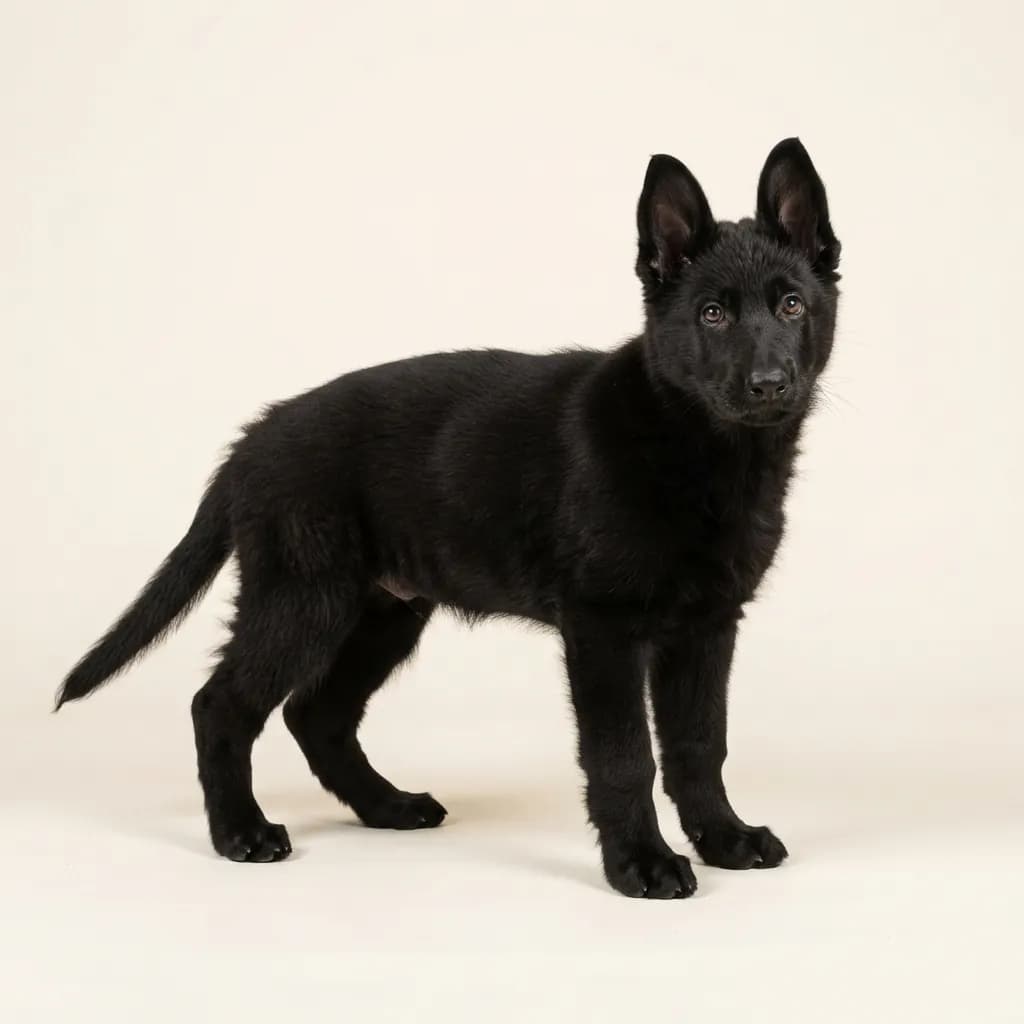 Altdeutscher Schäferhund in Schwarz — Fellfarbe und Aussehen