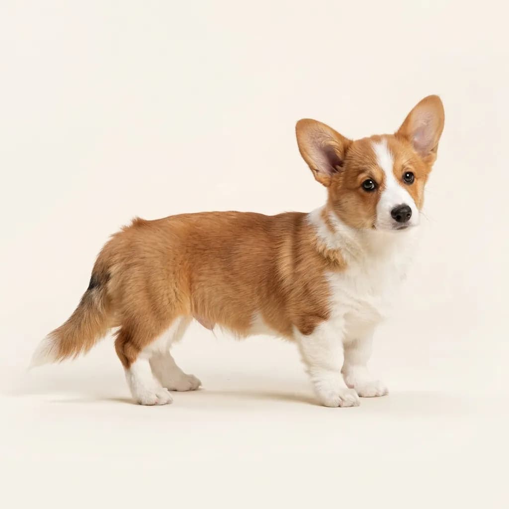 Red and white Pembroke Welsh Corgi — coat colour and appearance