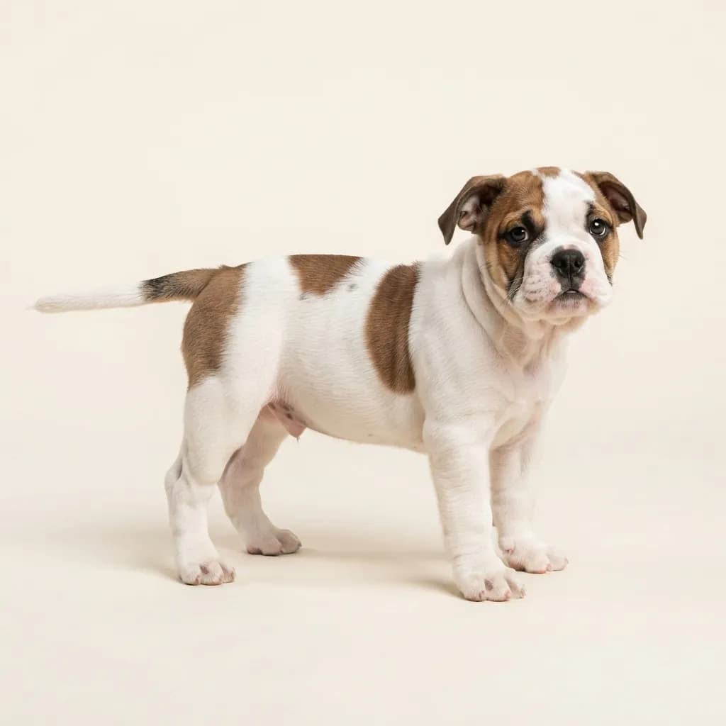 Piebald Old English Bulldog — coat colour and appearance