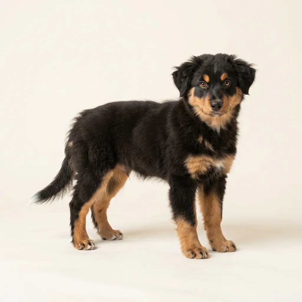 Australian Shepherd in Schwarz mit Loh — Fellfarbe und Aussehen