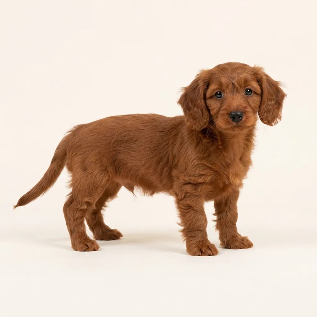 Doxiepoo in Rot — Fellfarbe und Aussehen