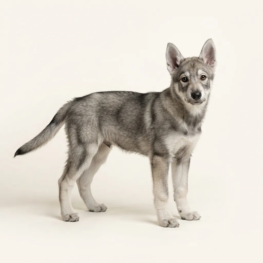 Laika (westsibirisch) in Wolfsgrau — Fellfarbe und Aussehen