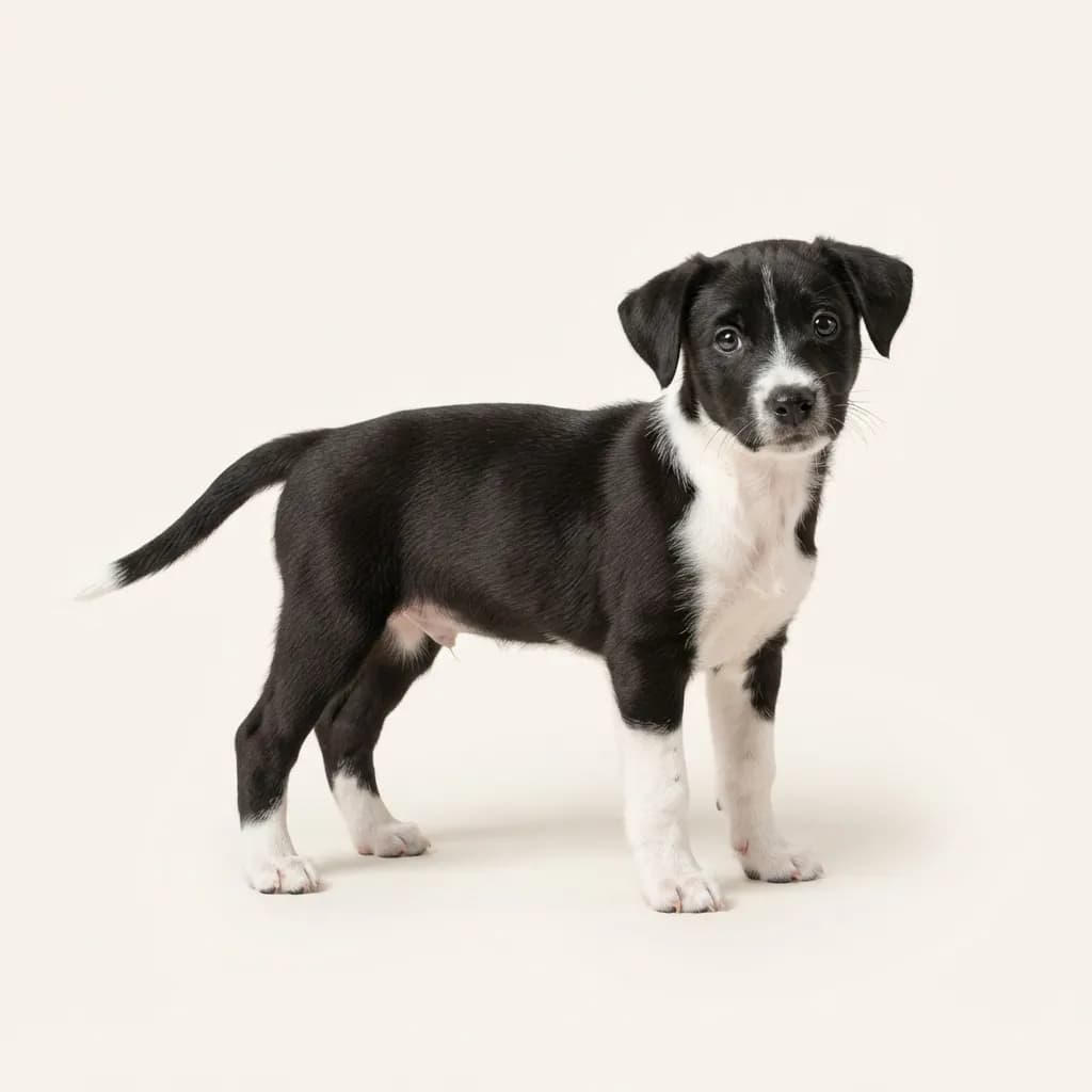 Bicolor Danish-Swedish Farmdog — coat colour and appearance