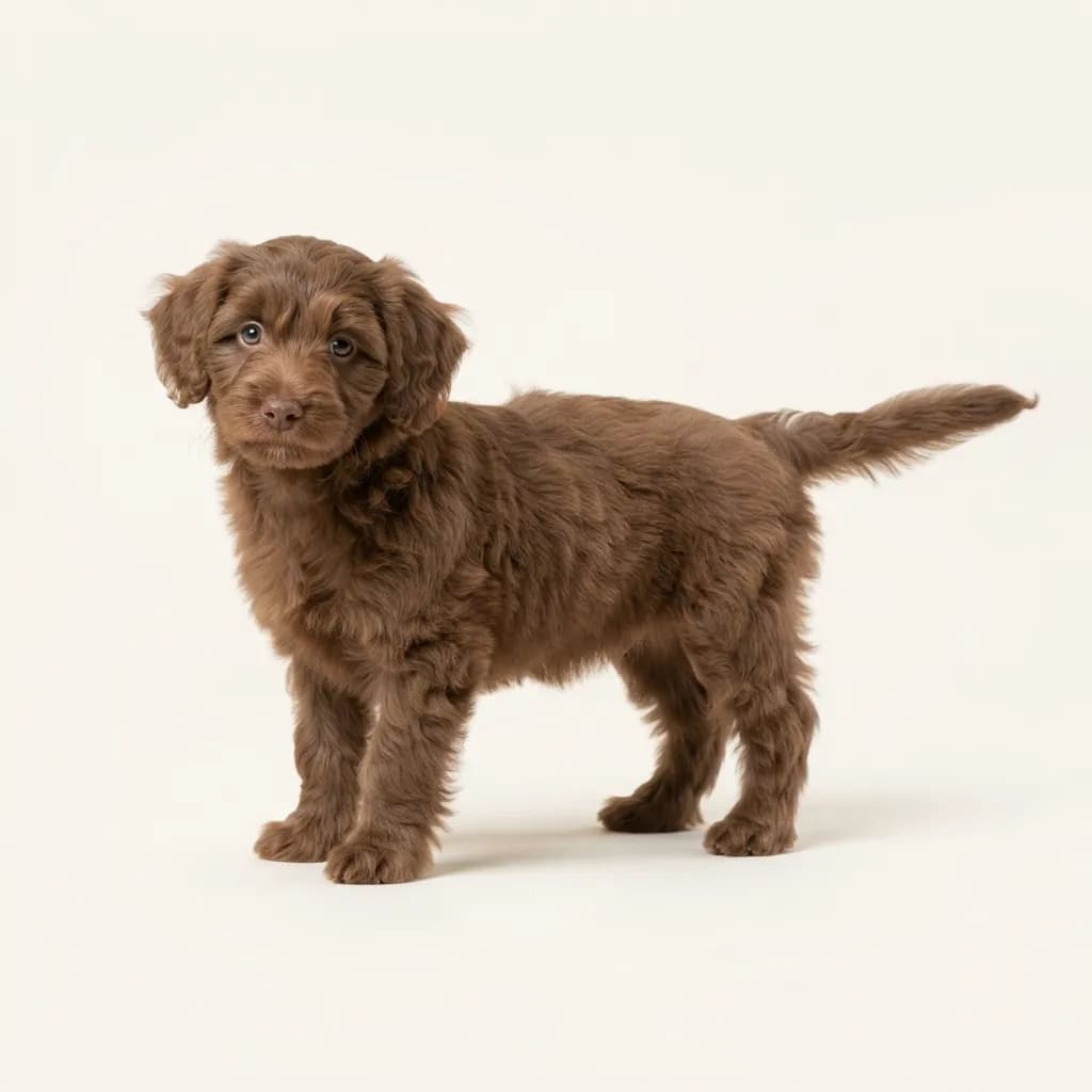 Corgipoo in Braun — Fellfarbe und Aussehen