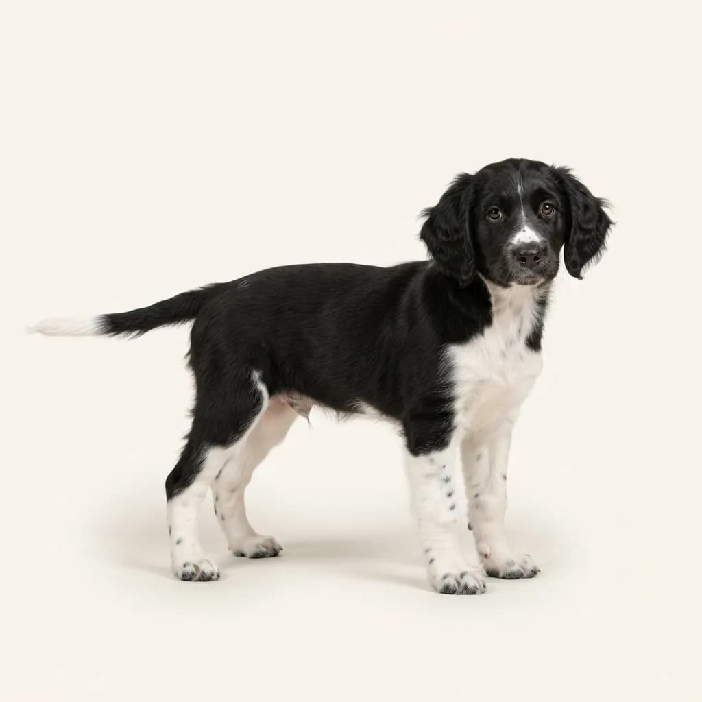 Black and white Large Munsterlander — coat colour and appearance