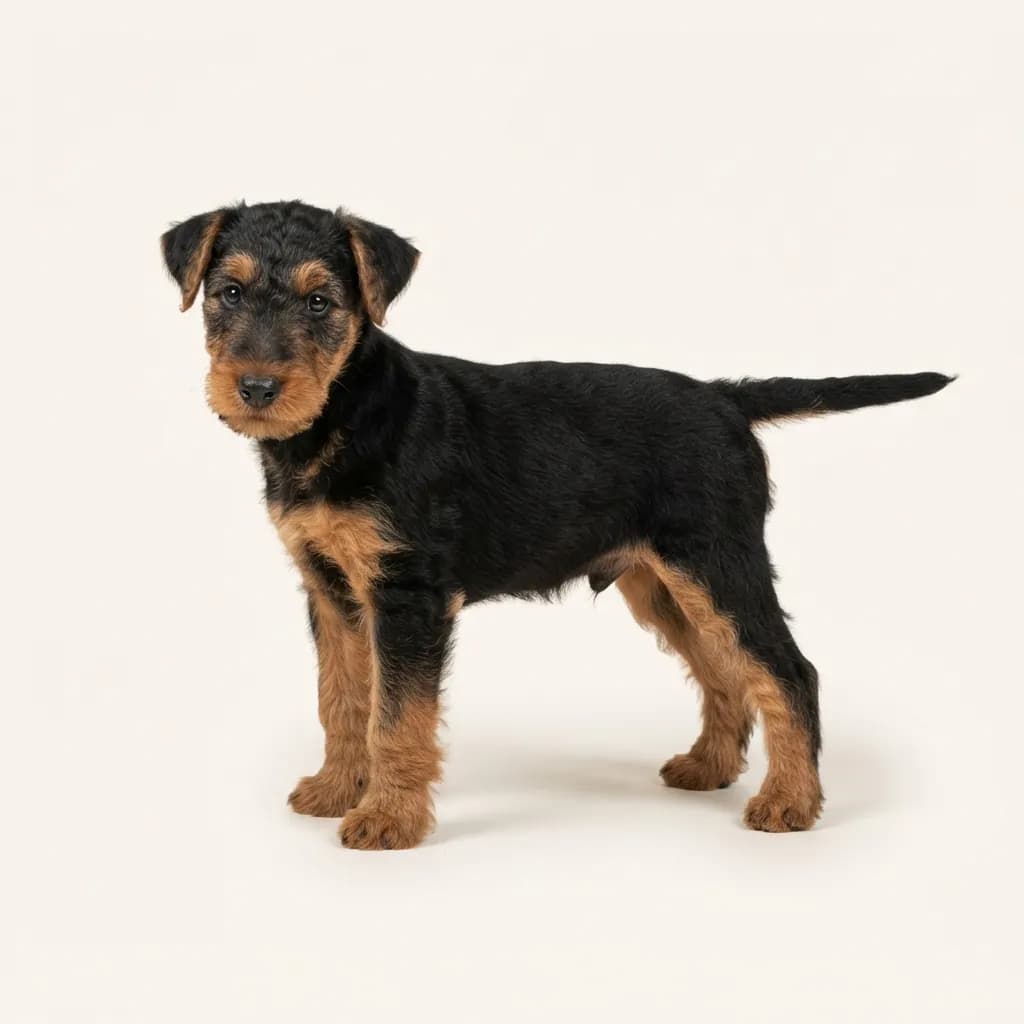 Welsh Terrier in Schwarz mit Loh — Fellfarbe und Aussehen