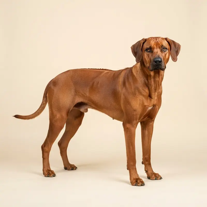 Dospělý Rhodéský ridgeback v barvě Červená